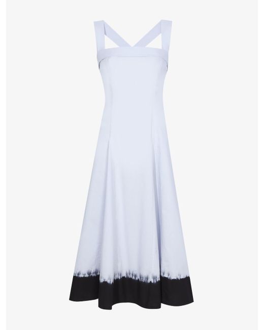 Proenza Schouler White Label Tie Dye Poplin Sleeveless Dress