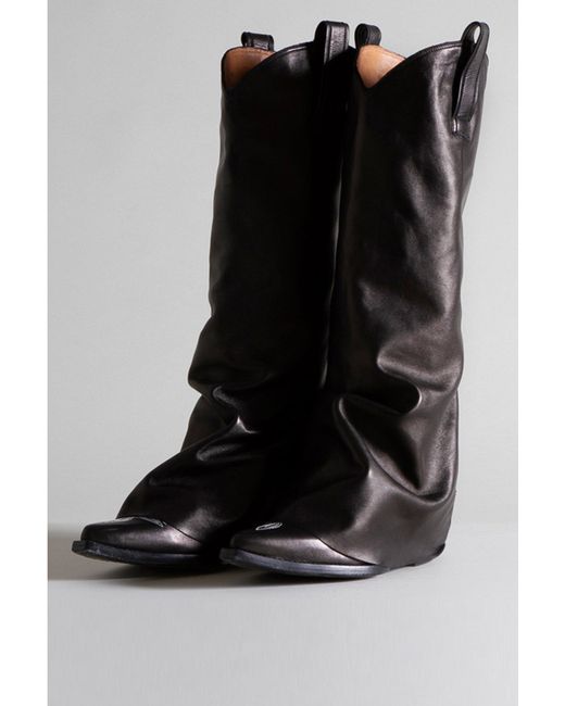 R13 Mid Cowboy Boots With Sleeve