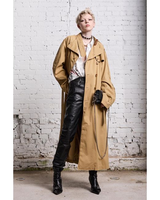 R13 Oversized Deconstructed Trench Coat