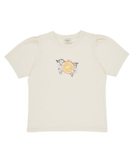 Radley London Blossom Pleat Sleeve T-Shirt Natural XL