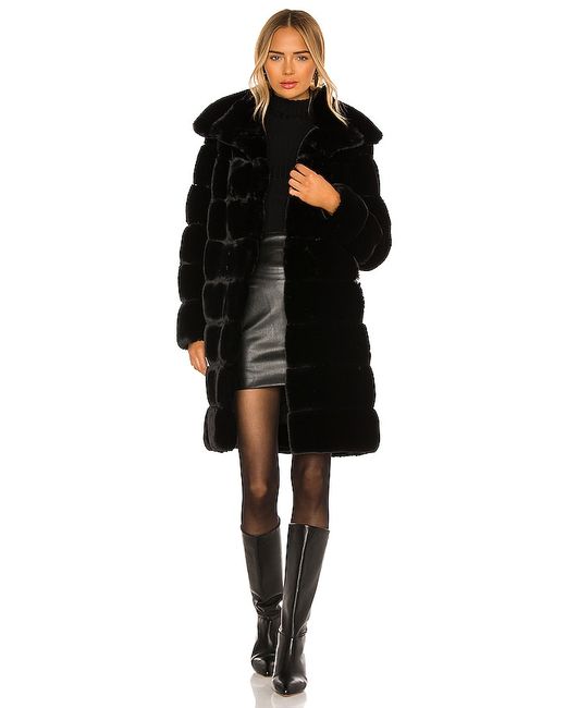 Adrienne Landau Faux Fur Long Coat in also M