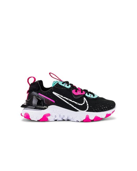 Nike NSW React Vision Sneaker in Black. also 5 5.5 6 6.5 7 7.5 8 8.5