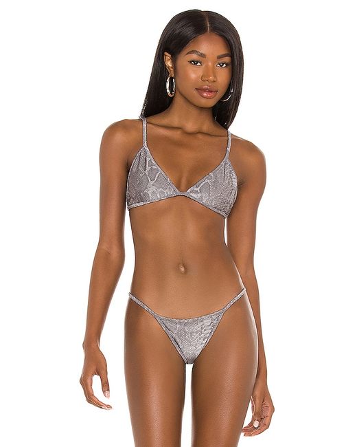 Koral Lyn Limitless Bikini Top in Grey. also L M XS