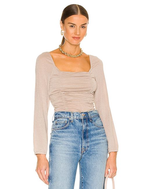 BCBGeneration Lurex Square Neck Top in L M S.