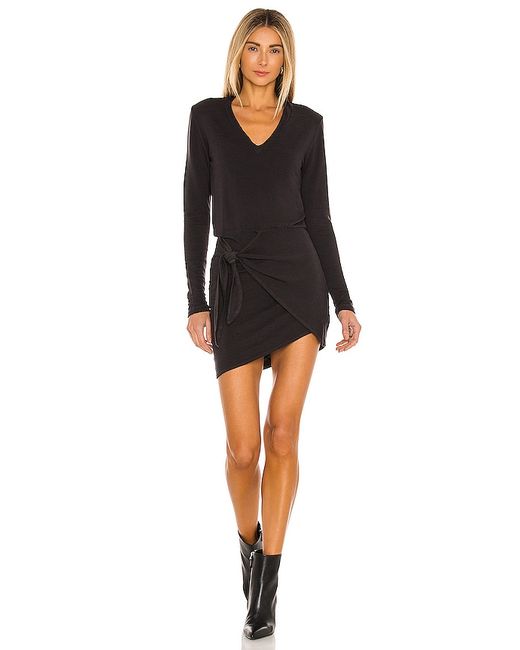 Monrow Supersoft Long Sleeve V Dress in also M