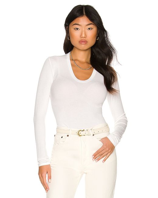 Enza Costa Rib Fitted Long Sleeve in .