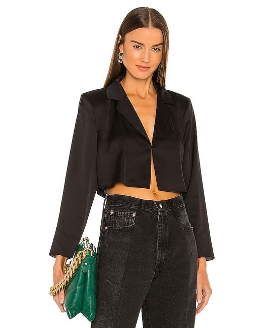 L'Academie The Leona Crop Blouse in .