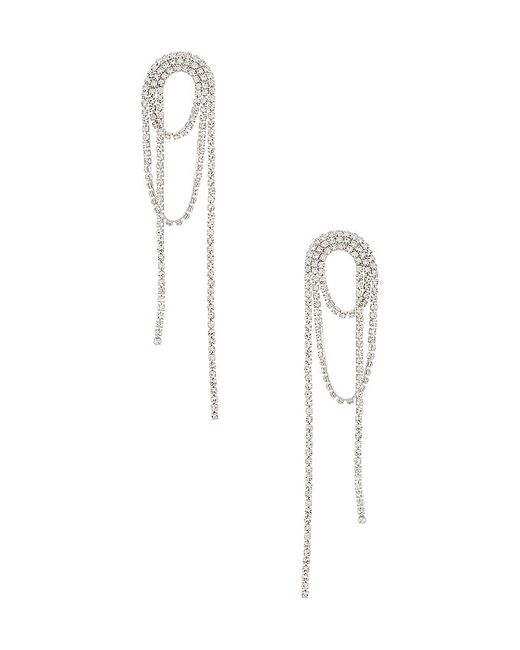 Amber Sceats Diamond Dangle Earring in Metallic .