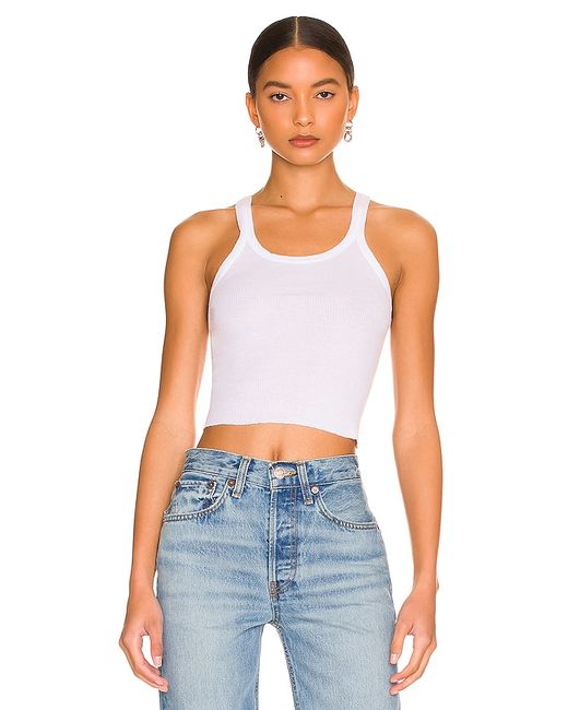 Re/Done x Hanes Cropped Rib Tank in .