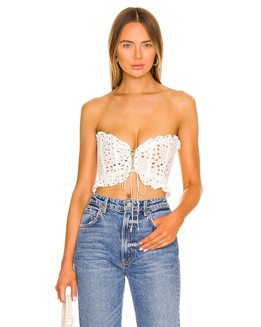 For Love and Lemons Sadie Corset Crop Top also M