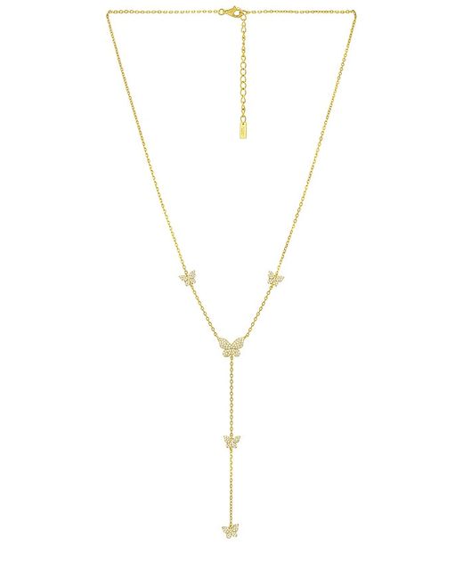 Adina's Jewels Pave Butterfly Lariat Necklace in .