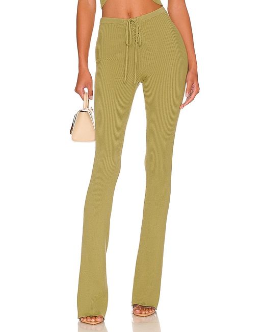 Camila Coelho Artemis Lace Up Knit Pant in .