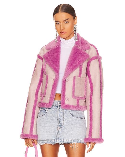 OW Collection Berlin Faux Fur Jacket in M S XS.