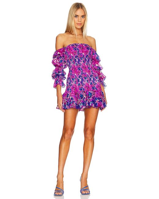 MISA Los Angeles Noura Mini Dress Purple. also