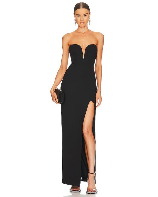Nicholas Tena Deep V Sweetheart Strapless Gown also