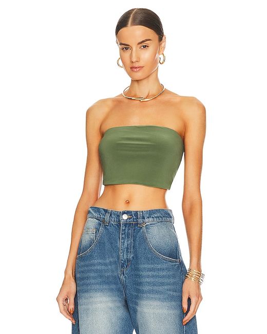 Norma Kamali Strapless Cropped Top in .