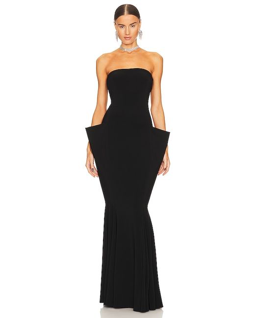 Norma Kamali Strapless Wing Fishtail Gown