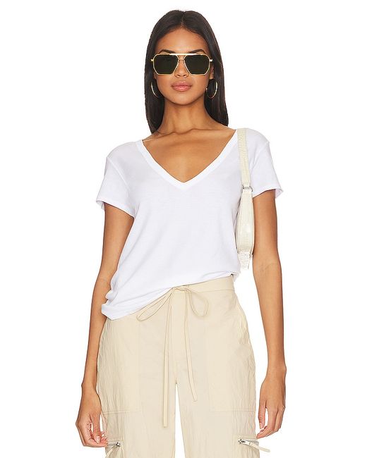 Enza Costa Perfect V Neck Top in .