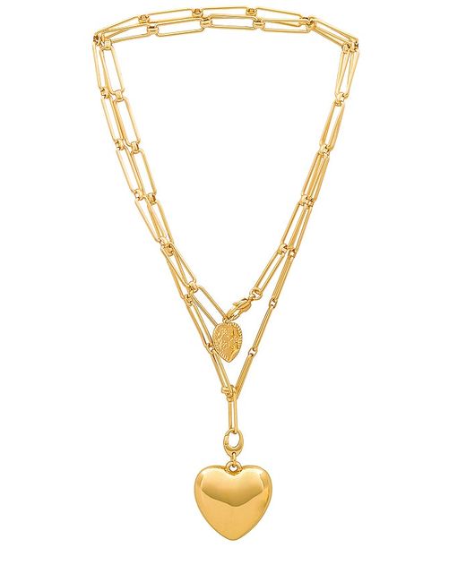 Jenny Bird X Puffy Heart Chain Necklace Metallic