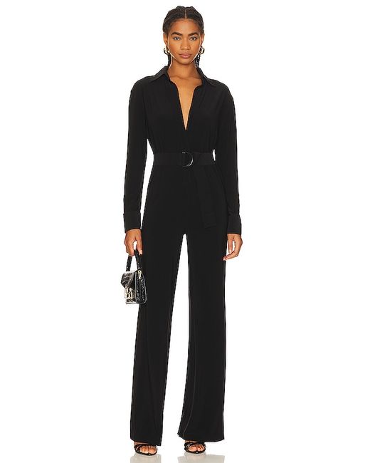 Norma Kamali Shirt Straight Leg Jumpsuit With Collar Stand also
