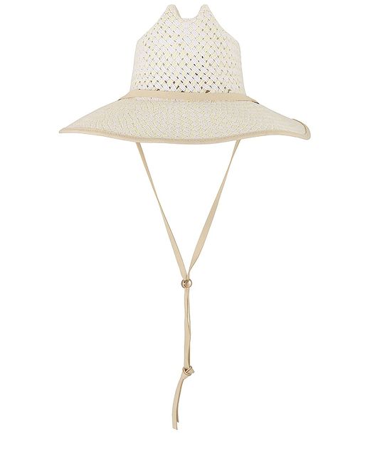 Lele Sadoughi Straw Checkered Hat Cream.