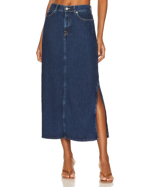 7 For All Mankind Maxi Denim Skirt in .