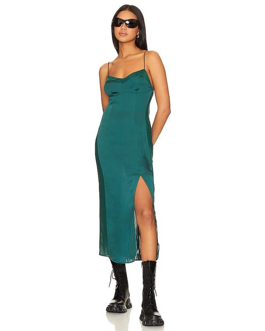 Free People x Intimately FP City Cool Midi Slip In Evergreen in M S XL XS.