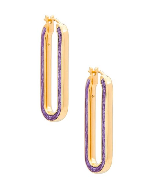 Missoma Enamel Large Hoop Earrings Lavender.