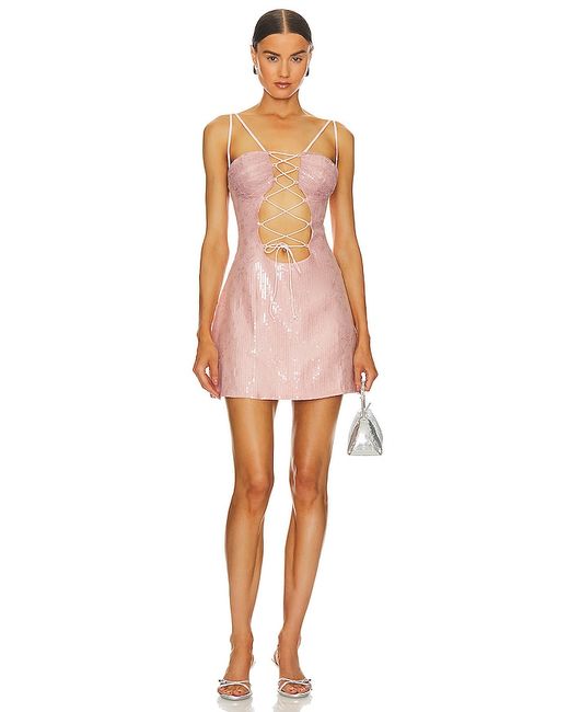 Kim Shui Lace Up Pailette Mini Dress in M S XS.