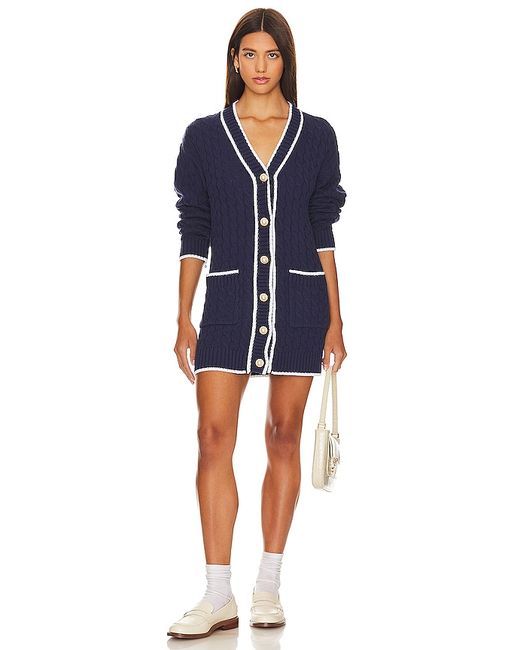 Lovers + Friends Julienne Cable Knit Dress Navy. also