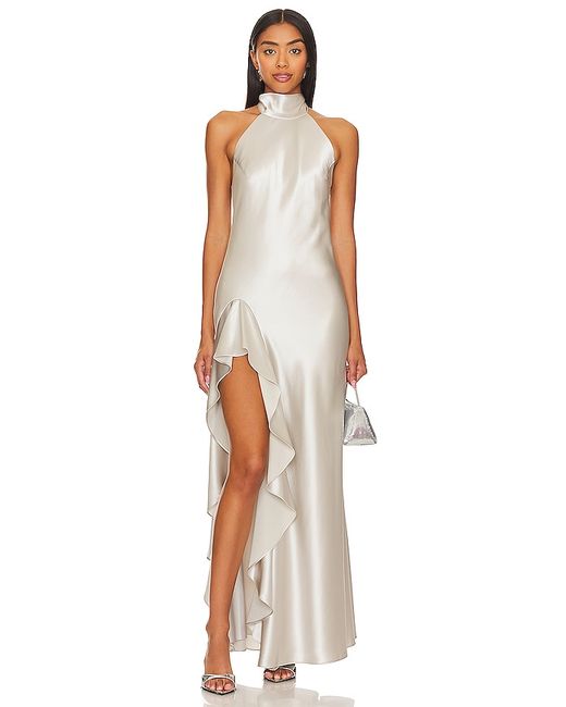 Milly Roux Hammered Satin Dress in .