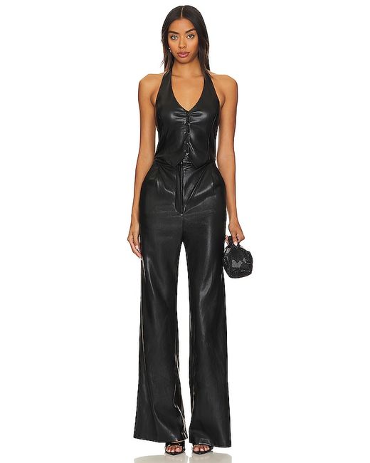 Amanda Uprichard X Isadore Faux Leather Jumpsuit in .