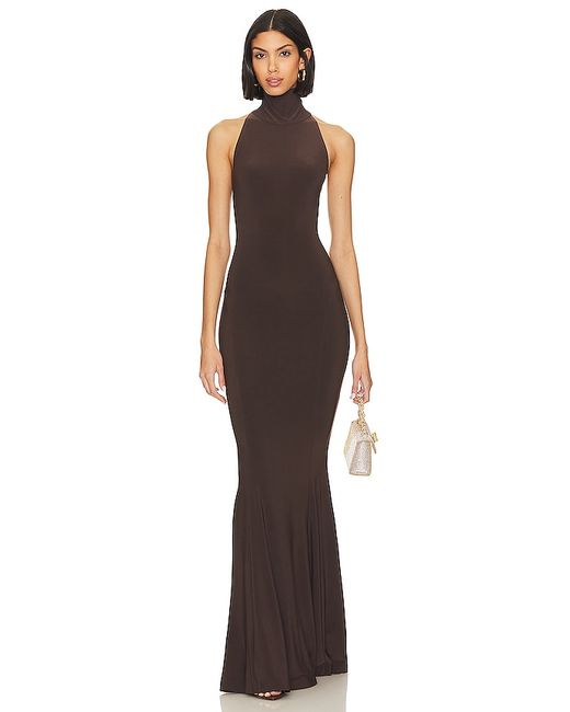Norma Kamali Halter Turtle Fishtail Gown in .