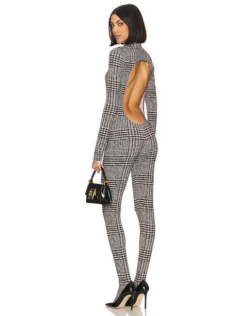 Norma Kamali Long Sleeve Open Back Catsuit With Footsie in .
