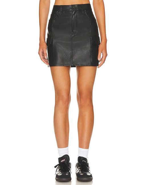 Hudson Jeans Cargo Faux Leather Viper Skirt 32