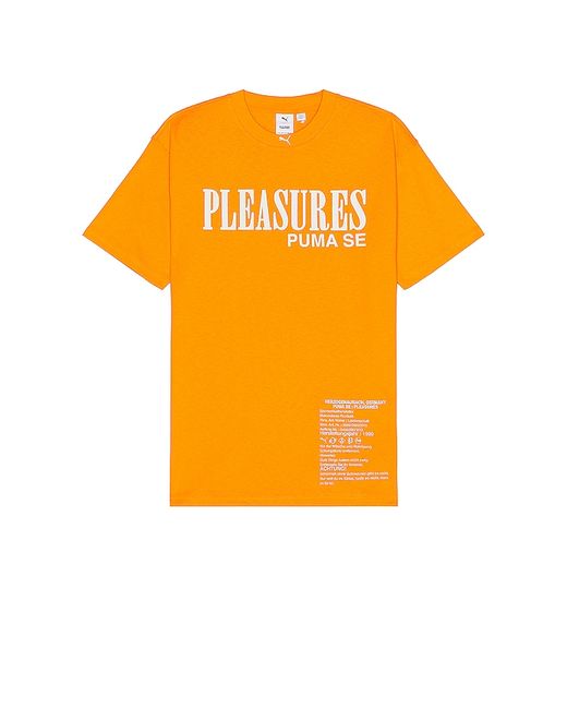 Puma Select X Pleasures Typo Tee Tangerine. also 1X.