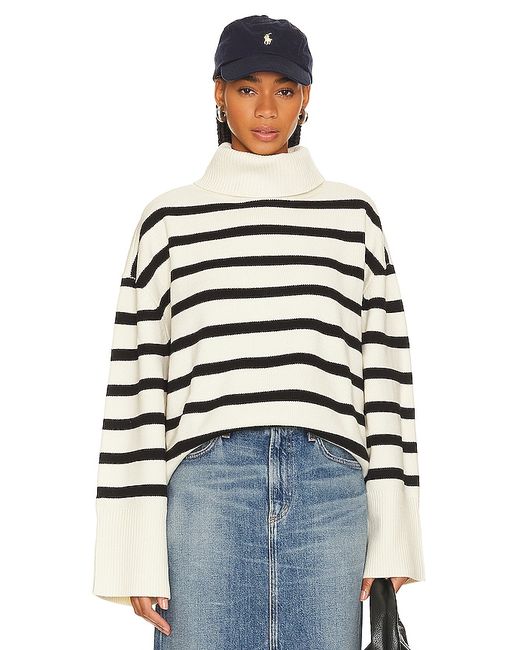 WeWoreWhat Striped Turtle Neck Ivory. also
