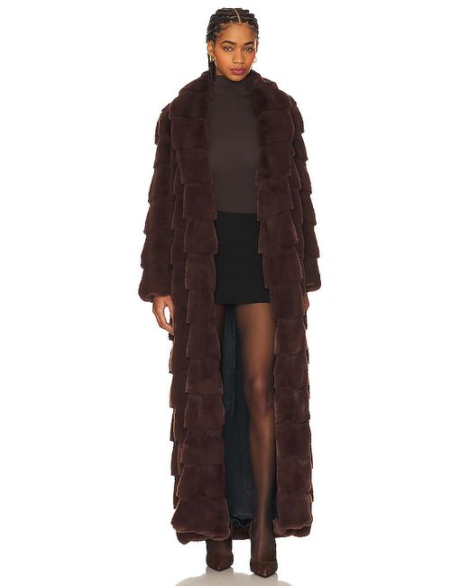 LITA by Ciara Floor Length Faux Fur Coat