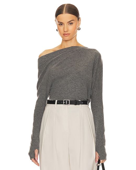 Enza Costa Slouch Sweater Grey. also