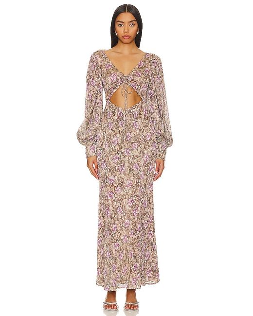 For Love and Lemons Wynne Maxi Dress L S XS.