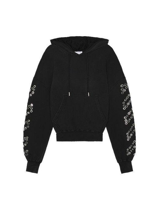 Off-White Eyelet Diags Over Hoodie 1X.