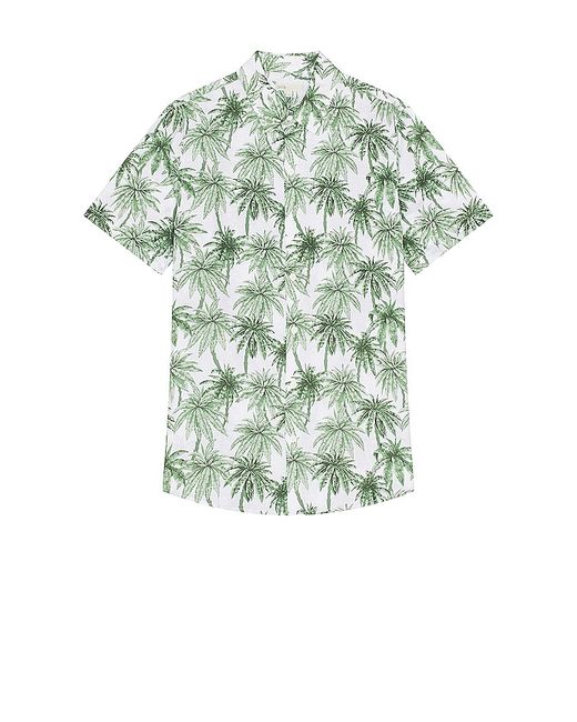 Onia Jack Air Linen Jungle Palms Shirt 1X.