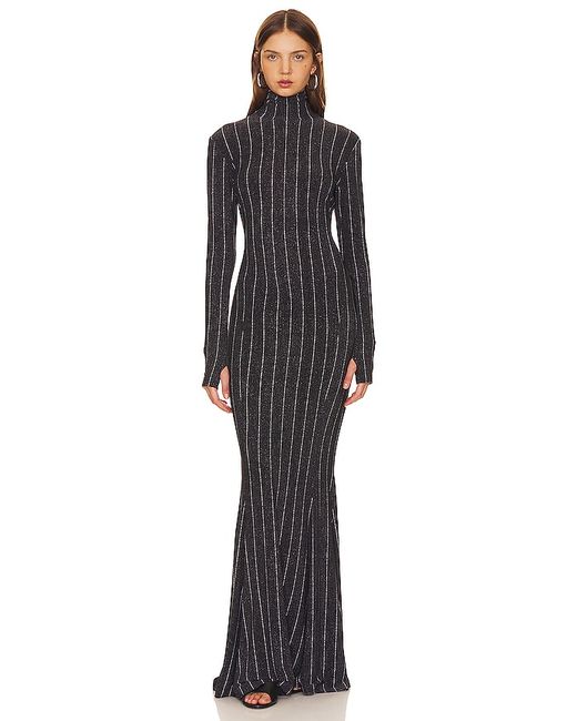 Norma Kamali Long Sleeve Turtle Fishtail Gown M