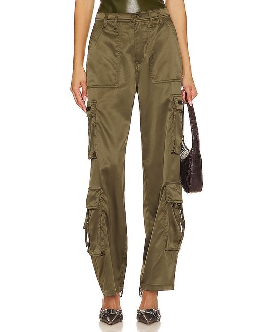 Blank NYC Franklin Cargo Satin Pant Olive. also