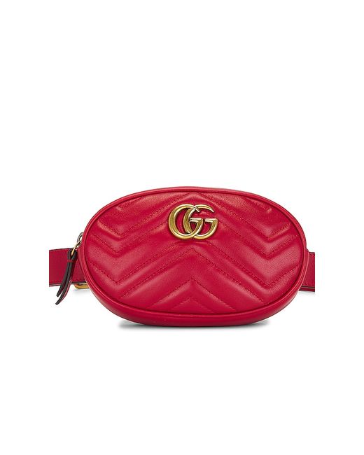 FWRD Renew Gucci GG Marmont Quilted Waist bag