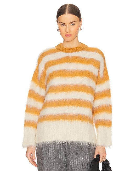 Monse Striped Alpaca Sweater Orange.