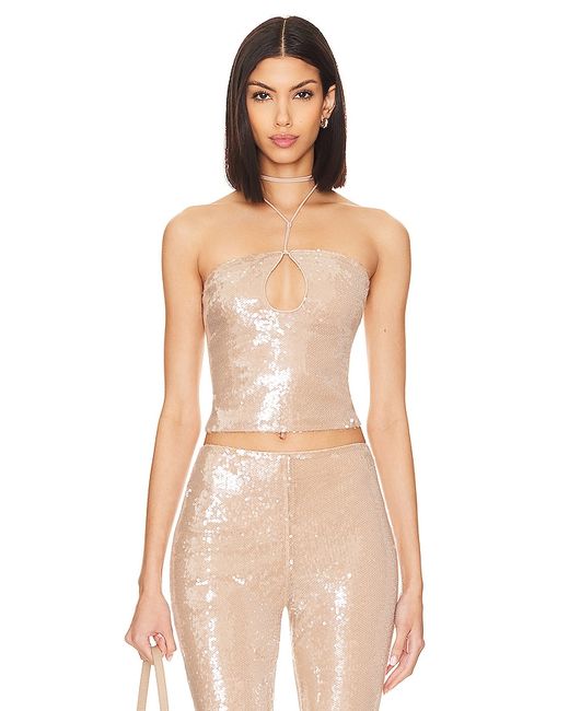 Lovers + Friends Stevie Sequin Top Nude. also