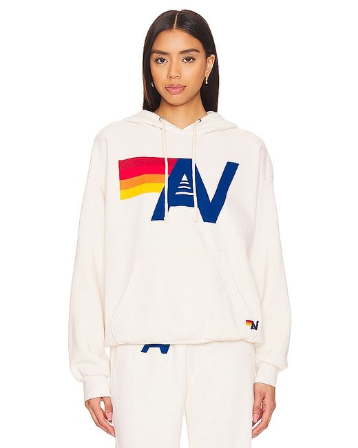 Aviator Nation Pullover Logo Hoodie Ivory. also
