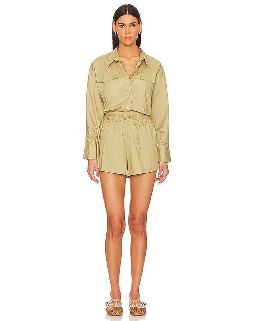 Faithful the Brand Isole Playsuit Tan. also