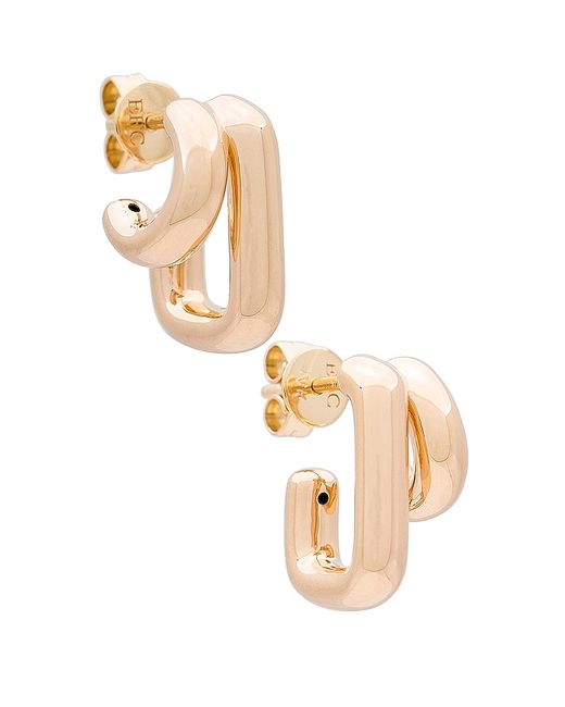 EF Collection Double Gold Jumbo Huggie Earrings